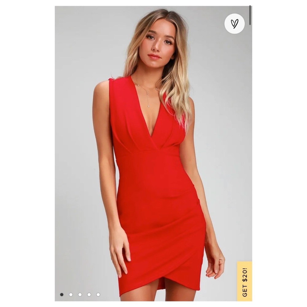 Red cocktail dress